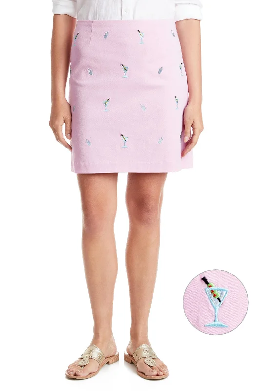 Skirts with lace trim Ali Skirt Stretch Twill Pink with Martini and Shaker