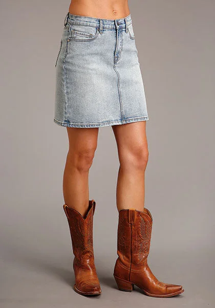 Skirts with a gathered waist Women's Stetson Denim Skirt #11-060-0202-0520