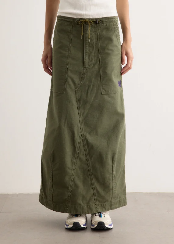 Skirts with a handkerchief hem String Fatigue Skirt