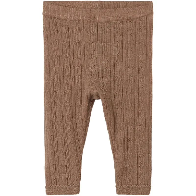 Women's High - Waisted Tight Trousers with Side Slits in Beige for a Trendy LookLil'Atelier Beaver Fur Naima Uld Leggings Women's High - Waisted Tight Trousers with Side Slits in Beige for a Trendy LookLil'Atelier Beaver Fur Naima Uld Leggings