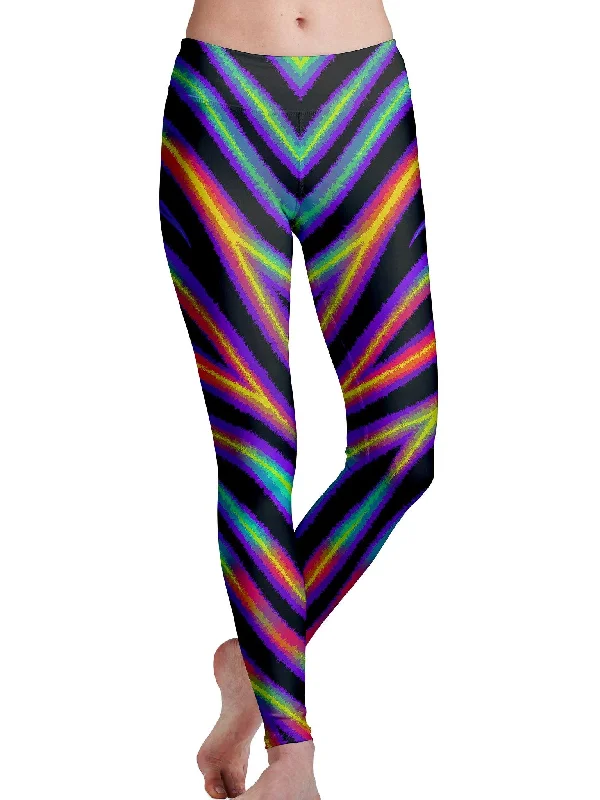 Women's Fleece - Lined Tight Trousers in Dark Blue for Warmth in Cold WeatherTiger Stripes (Colorful) Leggings Women's Fleece - Lined Tight Trousers in Dark Blue for Warmth in Cold WeatherTiger Stripes (Colorful) Leggings