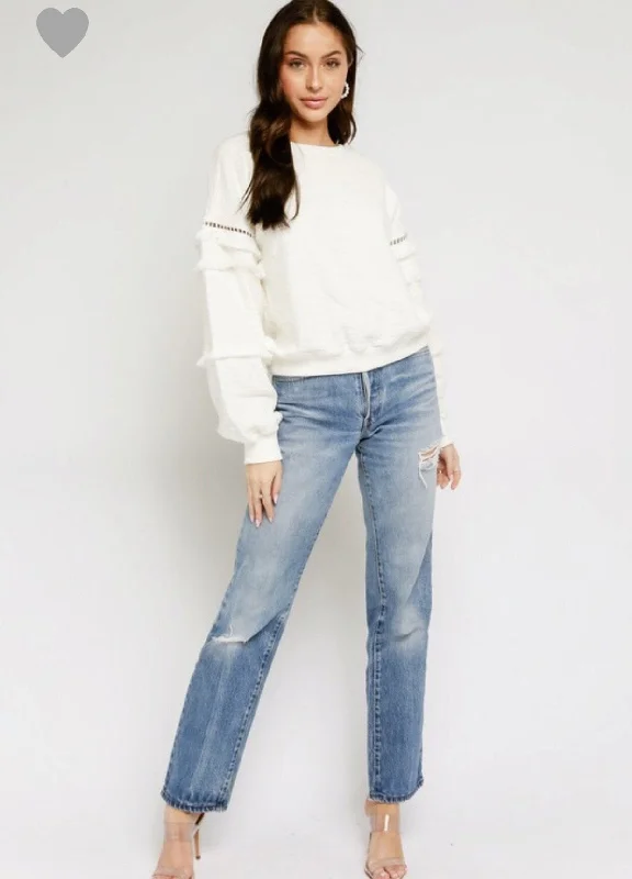 Women's Long Sleeve Turtleneck Cashmere SweatersCamilla Sweater- Ivory