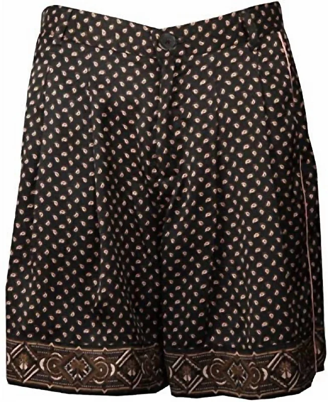Jeanette Women Shorts with a Soft and Comfortable FeelPrinted Pajama Shorts In Dark Brown Jeanette Women Shorts with a Soft and Comfortable FeelPrinted Pajama Shorts In Dark Brown